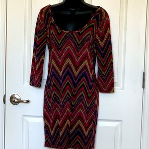 Multicolor Skin-Tight Dress